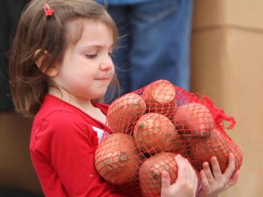 Child Gleaning Yams in Georgia