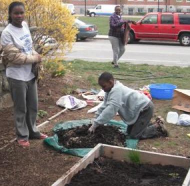 Mom & Son Plant Box Garden